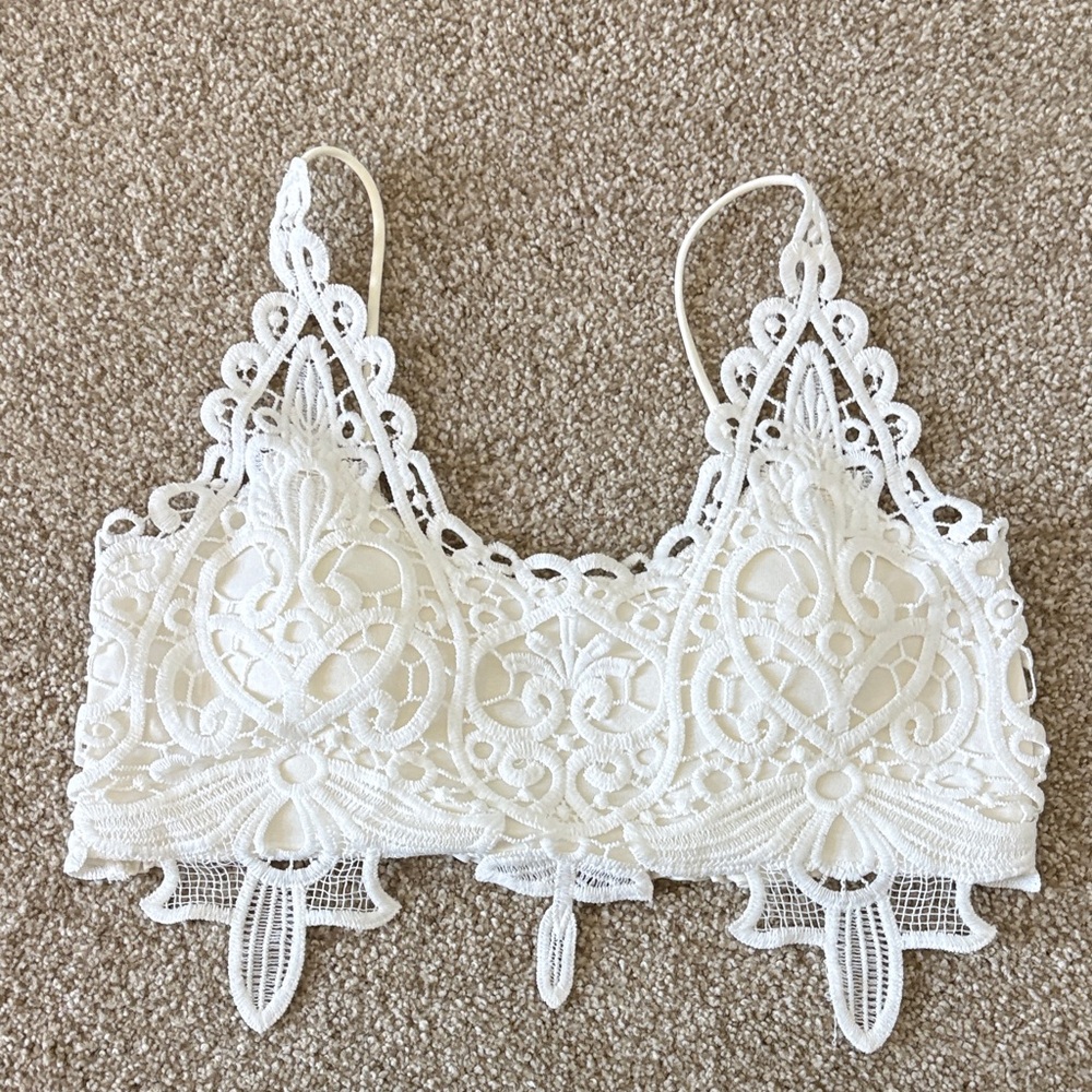 DAVI & DANI White Lace Bralette
